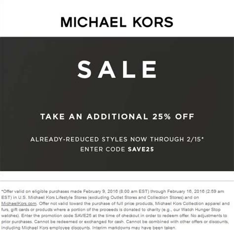 michael kors us promo code